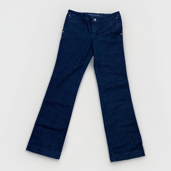 BANANA REPUBLIC Dark Blue Denim STRAIGHT LEG MID-RISE Trouser Jeans 29 X 33 - Picture 1 of 5